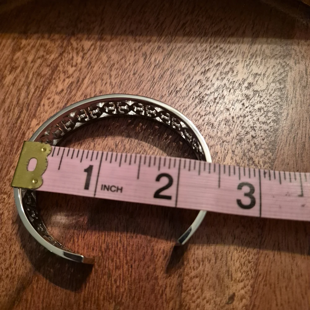 Tory Burch Silver Cuff Bracelet Double T Design